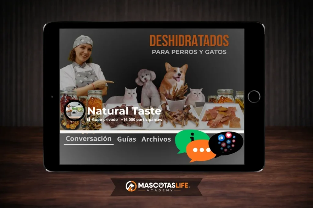 Grupo privado del curso de deshidratados para perros y gatos
